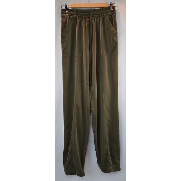 Current Air Los Angeles Modal Olive Green Joggers Pockets Drawstring Small - Picture 2 of 7